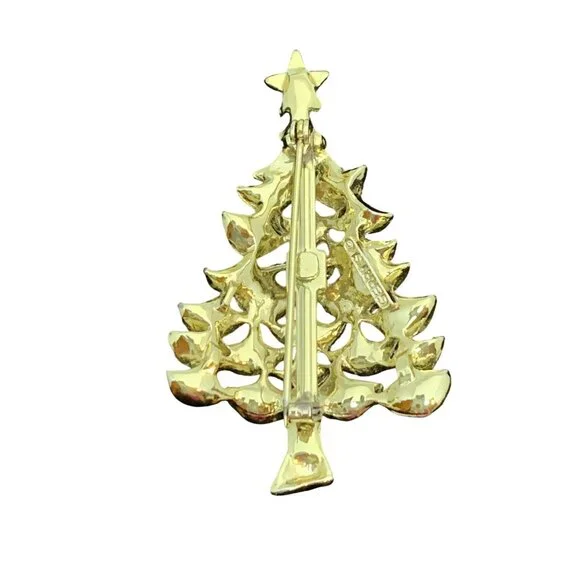 Gerry’s Gold Tone And Enamel Christmas Tree Pin (1808) - Picture 3 of 4